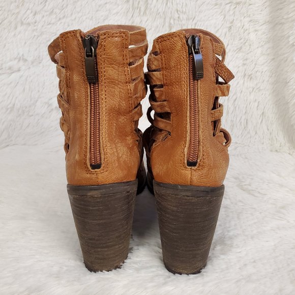 Free People Carrera Woven Leather Heel Boot Size 38 EU - Picture 5 of 7